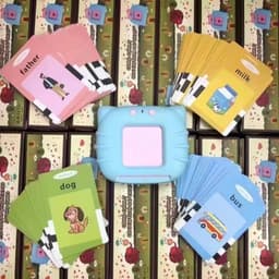 image-Educational Learning Talking Flash Cards Kindergarten Kid English Language Electronic Audio Book Learn English Words Toy