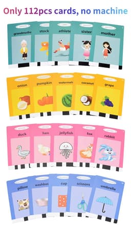 image-Kids Electronic Cognitive Cards Talking Flash Cards Audio Books Flashcards For Learn English Words Study Game Toys For Children