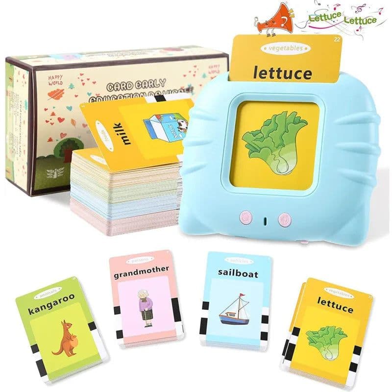 image-Kids Electronic Cognitive Cards Talking Flash Cards Audio Books Flashcards For Learn English Words Study Game Toys For Children