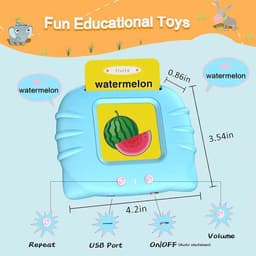 image-Kids Electronic Cognitive Cards Talking Flash Cards Audio Books Flashcards For Learn English Words Study Game Toys For Children