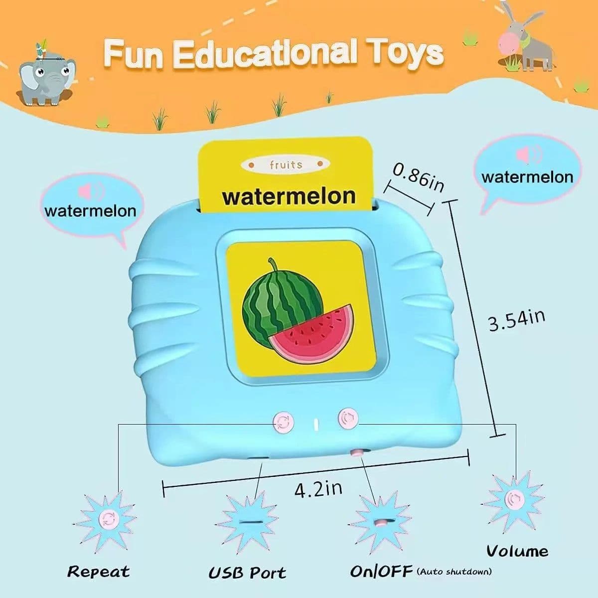image-Kids Electronic Cognitive Cards Talking Flash Cards Audio Books Flashcards For Learn English Words Study Game Toys For Children