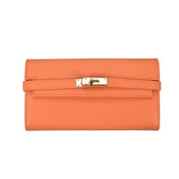 image-2024 Fashion Women's Wallet with Lychee Pattern and Lock Buckle Long Wallet Luxury Cowhide Solid Color Card Holder Coin Purse