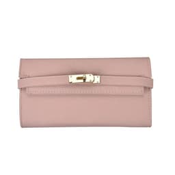 image-2024 Fashion Women's Wallet with Lychee Pattern and Lock Buckle Long Wallet Luxury Cowhide Solid Color Card Holder Coin Purse