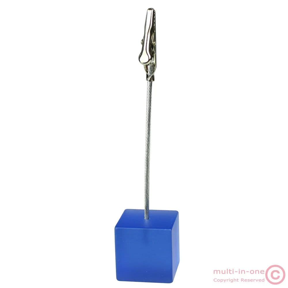 image-Color Cube Stand Alligator Wire Photo Clip,Memo Card Holder,Table Wedding Party Place Favor,Customized Gift Note Clamp