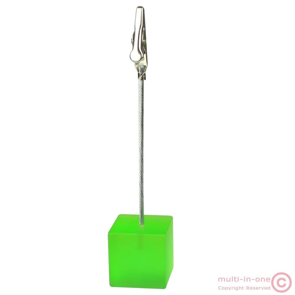 image-Color Cube Stand Alligator Wire Photo Clip,Memo Card Holder,Table Wedding Party Place Favor,Customized Gift Note Clamp