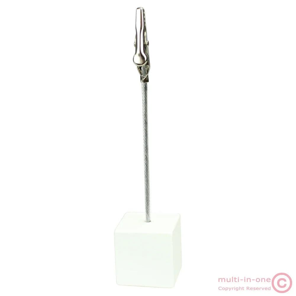 image-Color Cube Stand Alligator Wire Photo Clip,Memo Card Holder,Table Wedding Party Place Favor,Customized Gift Note Clamp