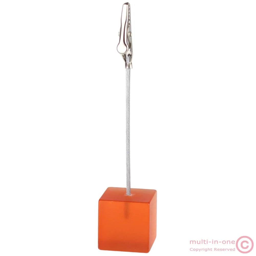 image-Color Cube Stand Alligator Wire Photo Clip,Memo Card Holder,Table Wedding Party Place Favor,Customized Gift Note Clamp