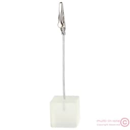 image-Color Cube Stand Alligator Wire Photo Clip,Memo Card Holder,Table Wedding Party Place Favor,Customized Gift Note Clamp