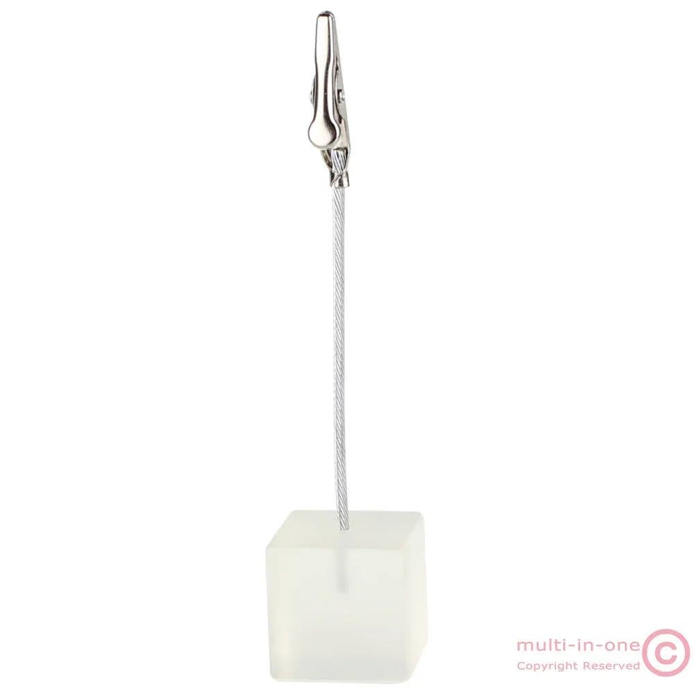 image-Color Cube Stand Alligator Wire Photo Clip,Memo Card Holder,Table Wedding Party Place Favor,Customized Gift Note Clamp
