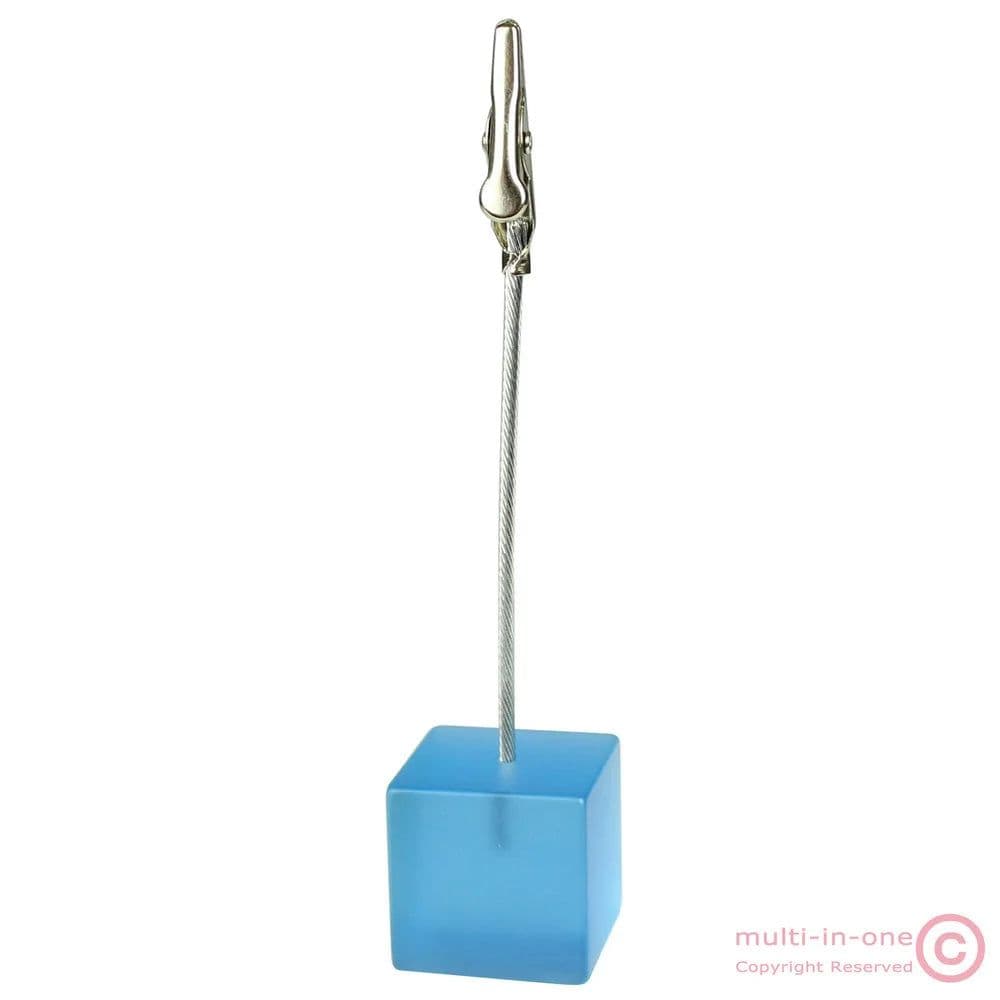 image-Color Cube Stand Alligator Wire Photo Clip,Memo Card Holder,Table Wedding Party Place Favor,Customized Gift Note Clamp