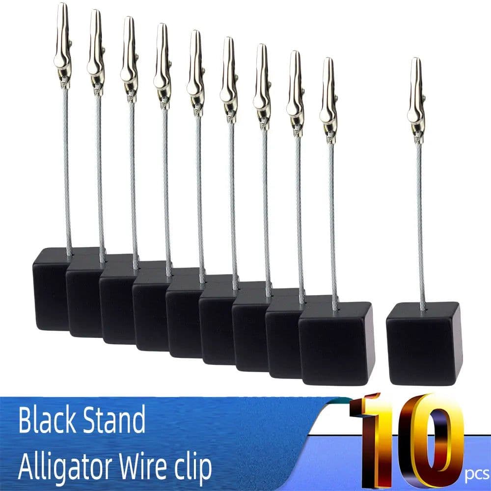 image-Color Cube Stand Alligator Wire Photo Clip,Memo Card Holder,Table Wedding Party Place Favor,Customized Gift Note Clamp
