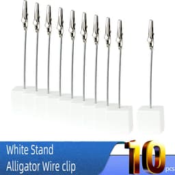 image-Color Cube Stand Alligator Wire Photo Clip,Memo Card Holder,Table Wedding Party Place Favor,Customized Gift Note Clamp