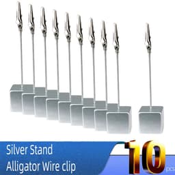 image-Color Cube Stand Alligator Wire Photo Clip,Memo Card Holder,Table Wedding Party Place Favor,Customized Gift Note Clamp