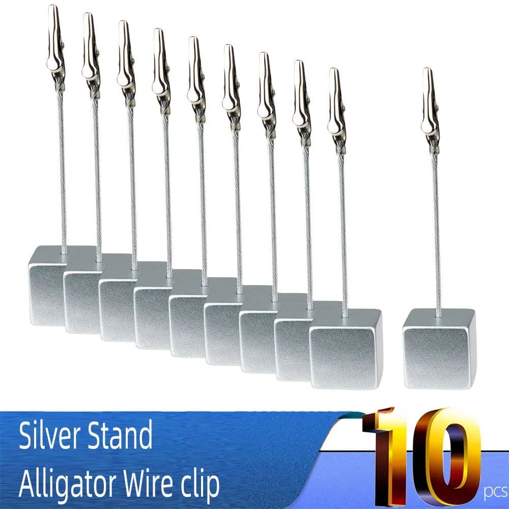 image-Color Cube Stand Alligator Wire Photo Clip,Memo Card Holder,Table Wedding Party Place Favor,Customized Gift Note Clamp