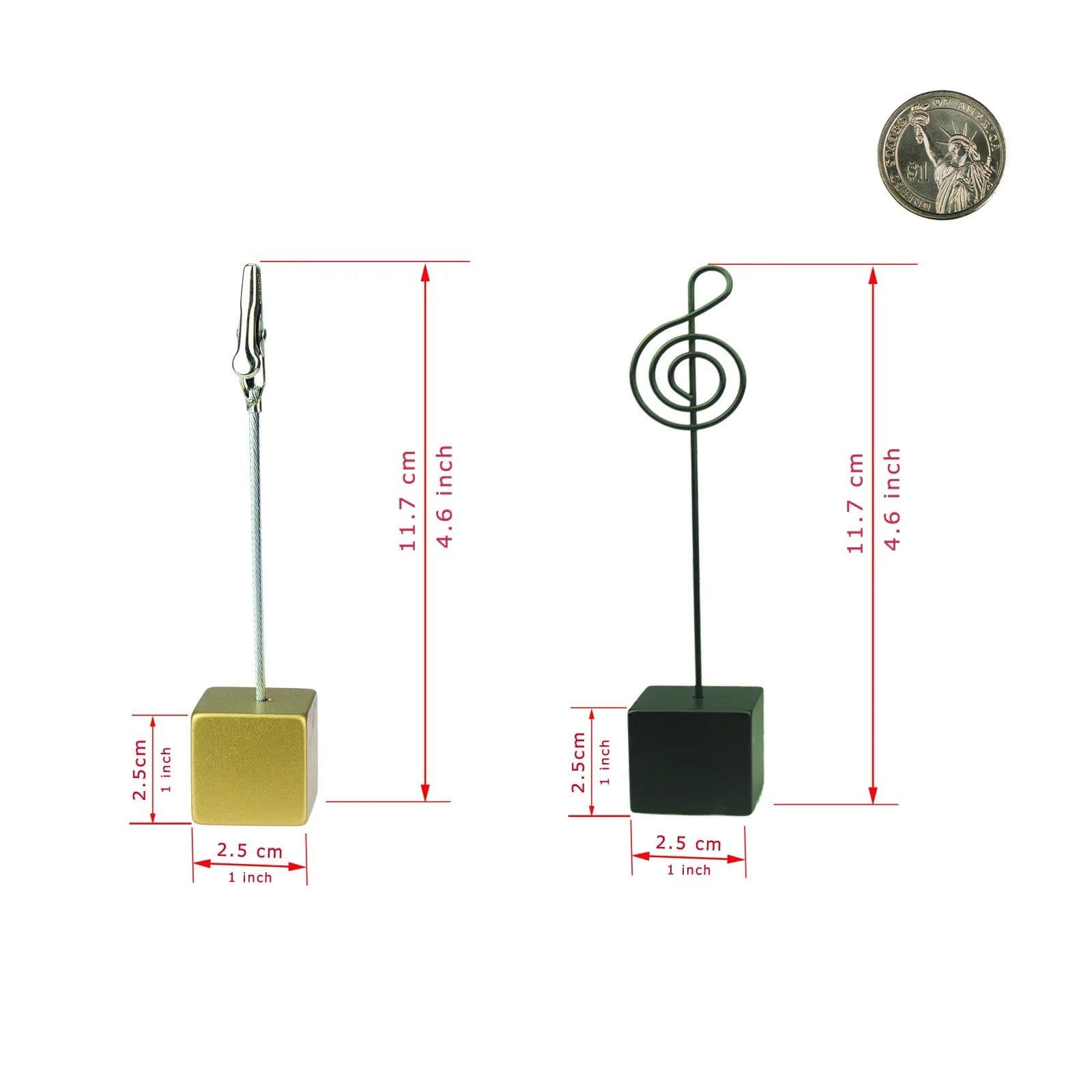 image-Color Cube Stand Alligator Wire Photo Clip,Memo Card Holder,Table Wedding Party Place Favor,Customized Gift Note Clamp