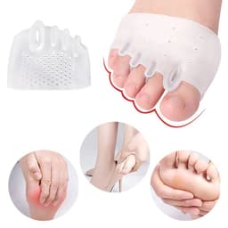 image-2pcs=1pair Toe Separator Hallux Valgus Corrector Finger Bunion Orthotics Protector Overlapping Forefoot Pad Foot Care Pedicure