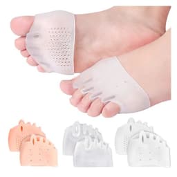 image-2pcs=1pair Toe Separator Hallux Valgus Corrector Finger Bunion Orthotics Protector Overlapping Forefoot Pad Foot Care Pedicure