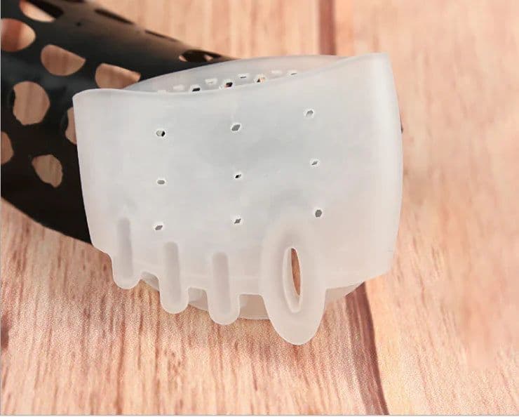 image-2pcs=1pair Toe Separator Hallux Valgus Corrector Finger Bunion Orthotics Protector Overlapping Forefoot Pad Foot Care Pedicure