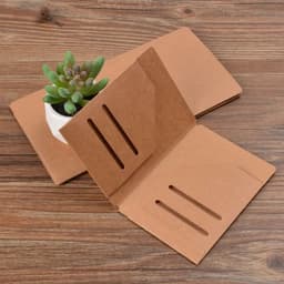image-Moterm Kraft Paper File Holder For Travel Journal Notebook Accessory Vintage Retro Card Pocket Storage Standard/Pocket/Passport