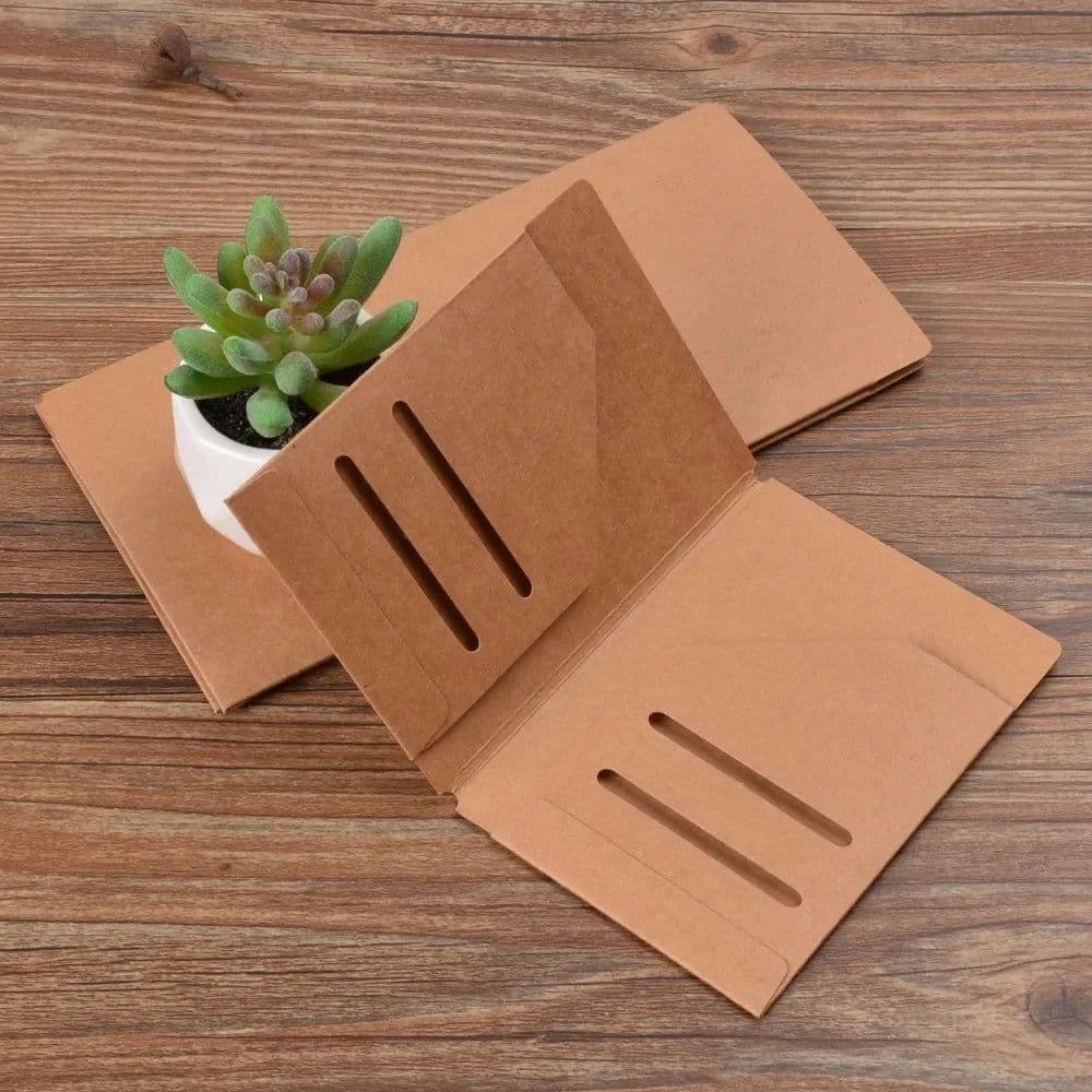 image-Moterm Kraft Paper File Holder For Travel Journal Notebook Accessory Vintage Retro Card Pocket Storage Standard/Pocket/Passport