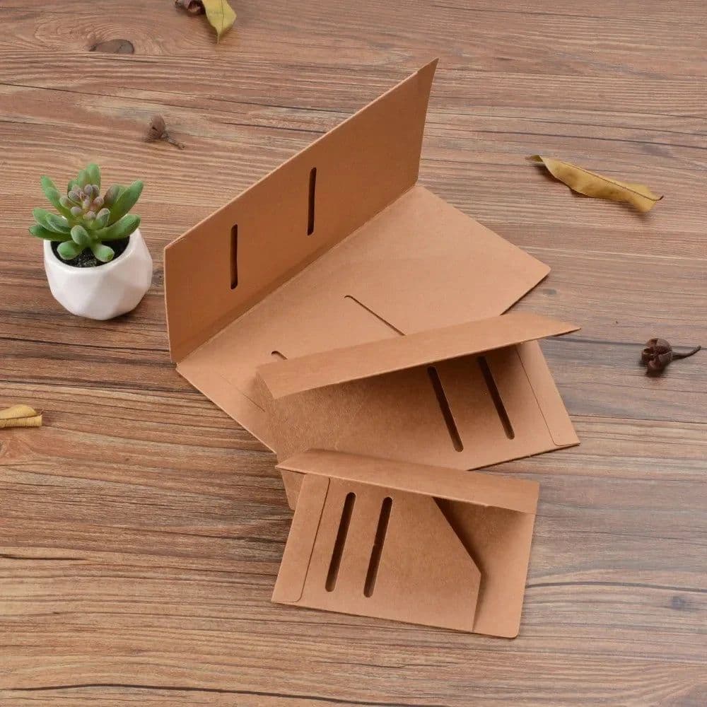image-Moterm Kraft Paper File Holder For Travel Journal Notebook Accessory Vintage Retro Card Pocket Storage Standard/Pocket/Passport