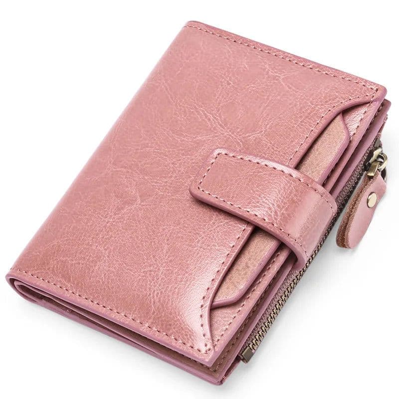 image-2024 New Short Women Wallets Genuine Leather Zipper Coin Pocket Women Purse Name Engraved Quality Card Holder Kpop Female Wallet