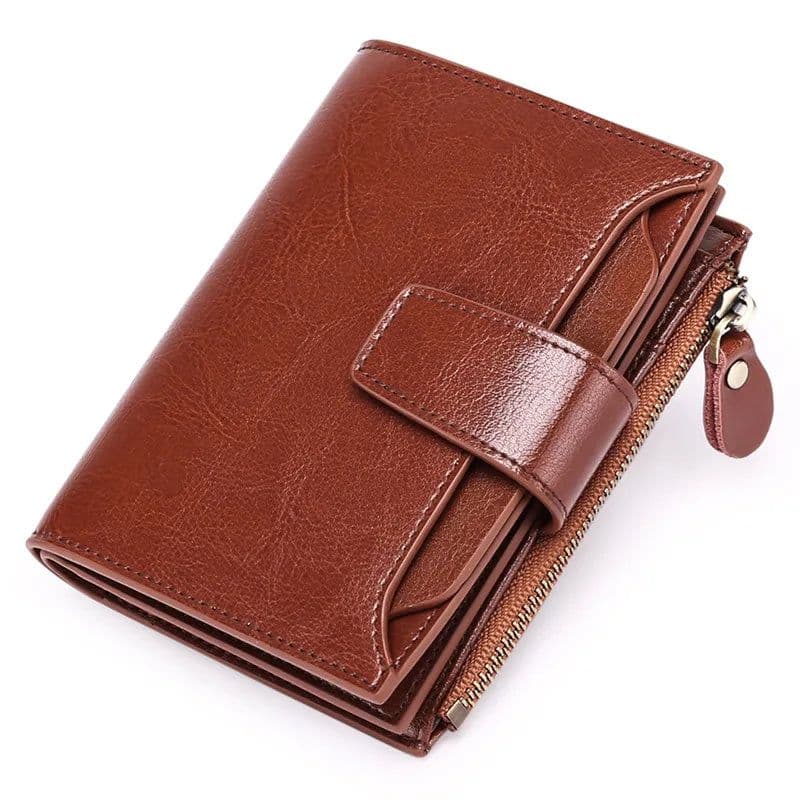image-2024 New Short Women Wallets Genuine Leather Zipper Coin Pocket Women Purse Name Engraved Quality Card Holder Kpop Female Wallet