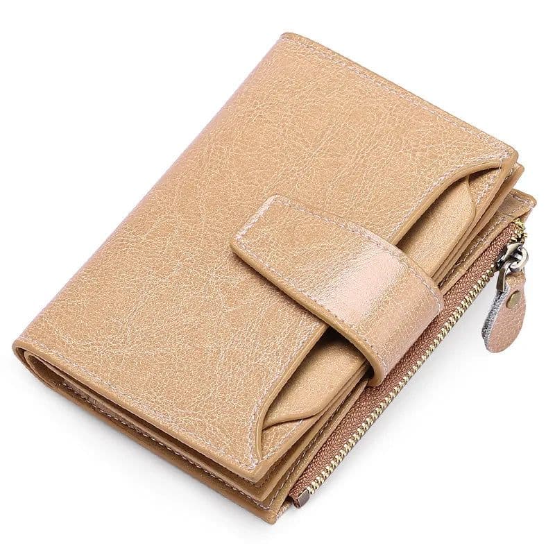 image-2024 New Short Women Wallets Genuine Leather Zipper Coin Pocket Women Purse Name Engraved Quality Card Holder Kpop Female Wallet