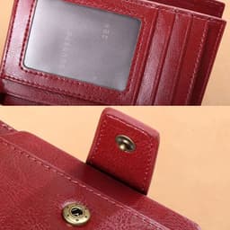 image-2024 New Short Women Wallets Genuine Leather Zipper Coin Pocket Women Purse Name Engraved Quality Card Holder Kpop Female Wallet