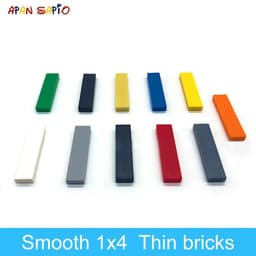 image-100pcs DIY Building Blocks Thin Figure Bricks Smooth 1x4 Dots Educational Creative Toys for Children Size Compatible With 2431