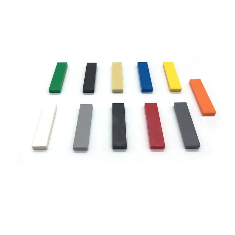 image-100pcs DIY Building Blocks Thin Figure Bricks Smooth 1x4 Dots Educational Creative Toys for Children Size Compatible With 2431