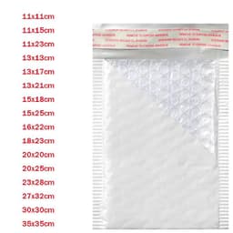 image-50Pcs Bubble Mailers White Poly Bubble Mailer Self Seal Padded Gift Bag Packaging Envelope Bags Book Shipping Package Bag