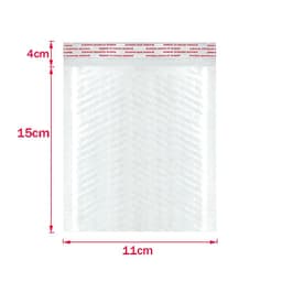 image-50Pcs Bubble Mailers White Poly Bubble Mailer Self Seal Padded Gift Bag Packaging Envelope Bags Book Shipping Package Bag