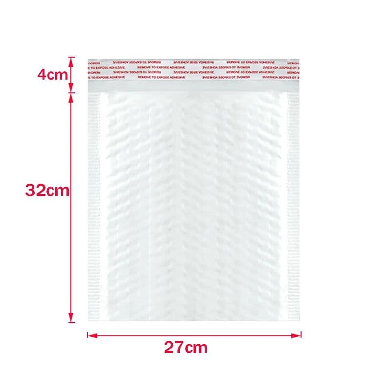 image-50Pcs Bubble Mailers White Poly Bubble Mailer Self Seal Padded Gift Bag Packaging Envelope Bags Book Shipping Package Bag