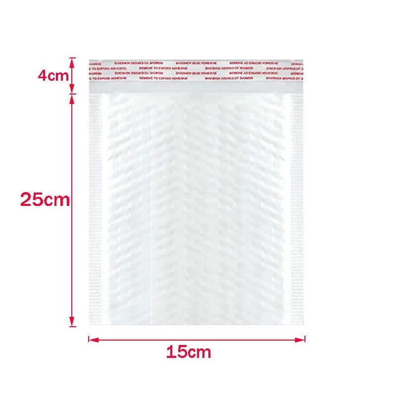 image-50Pcs Bubble Mailers White Poly Bubble Mailer Self Seal Padded Gift Bag Packaging Envelope Bags Book Shipping Package Bag