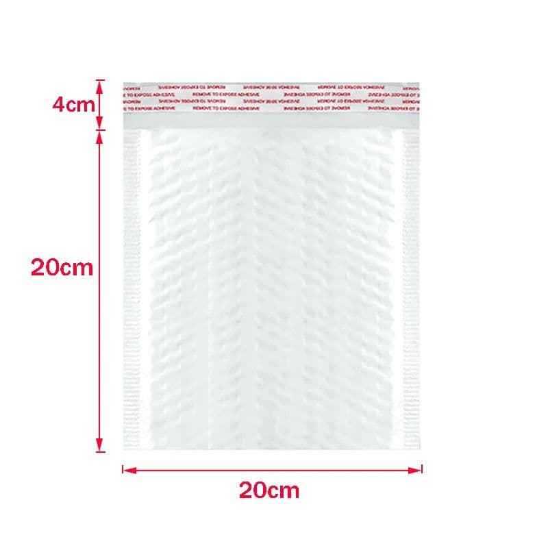 image-50Pcs Bubble Mailers White Poly Bubble Mailer Self Seal Padded Gift Bag Packaging Envelope Bags Book Shipping Package Bag