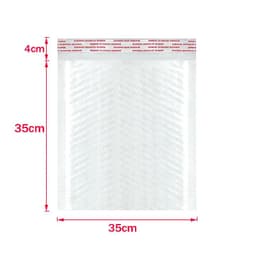 image-50Pcs Bubble Mailers White Poly Bubble Mailer Self Seal Padded Gift Bag Packaging Envelope Bags Book Shipping Package Bag