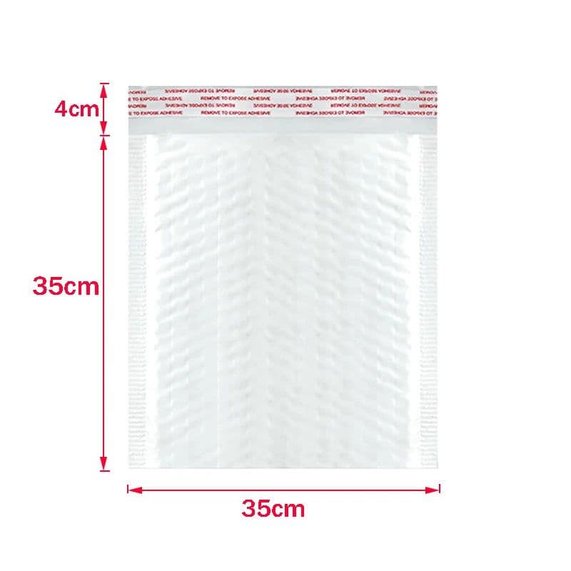 image-50Pcs Bubble Mailers White Poly Bubble Mailer Self Seal Padded Gift Bag Packaging Envelope Bags Book Shipping Package Bag