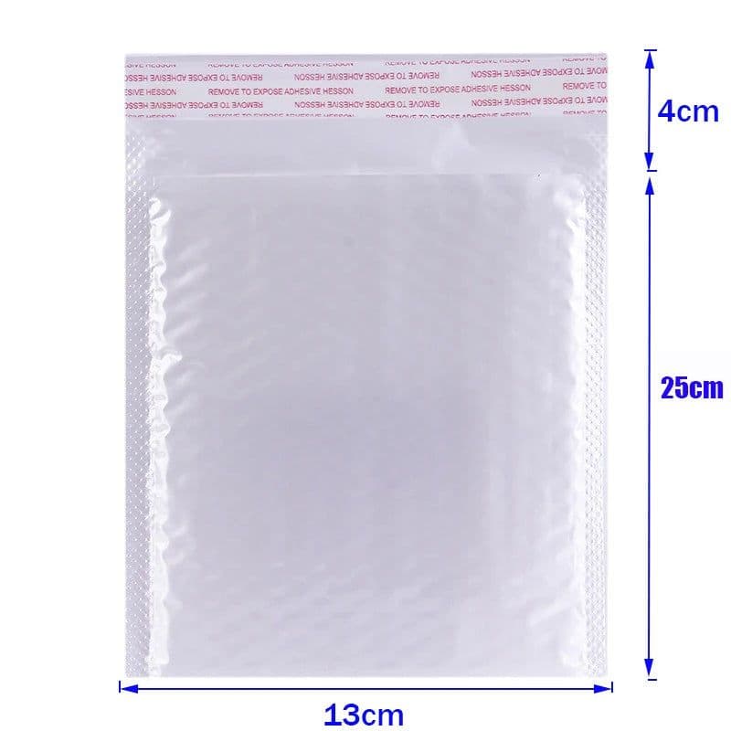 image-50Pcs Bubble Mailers White Poly Bubble Mailer Self Seal Padded Gift Bag Packaging Envelope Bags Book Shipping Package Bag