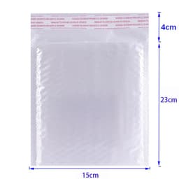 image-50Pcs Bubble Mailers White Poly Bubble Mailer Self Seal Padded Gift Bag Packaging Envelope Bags Book Shipping Package Bag