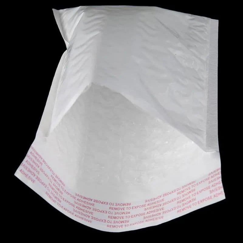 image-50Pcs Bubble Mailers White Poly Bubble Mailer Self Seal Padded Gift Bag Packaging Envelope Bags Book Shipping Package Bag