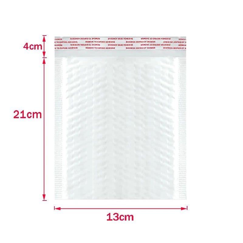 image-50Pcs Bubble Mailers White Poly Bubble Mailer Self Seal Padded Gift Bag Packaging Envelope Bags Book Shipping Package Bag