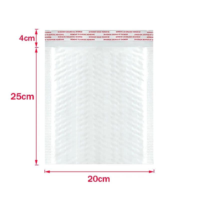 image-50Pcs Bubble Mailers White Poly Bubble Mailer Self Seal Padded Gift Bag Packaging Envelope Bags Book Shipping Package Bag