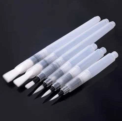 image-Ginflash Refillable Paint brush Water Brush Ink Pen Water Color soft head Calligraphy watercolor paints Painting