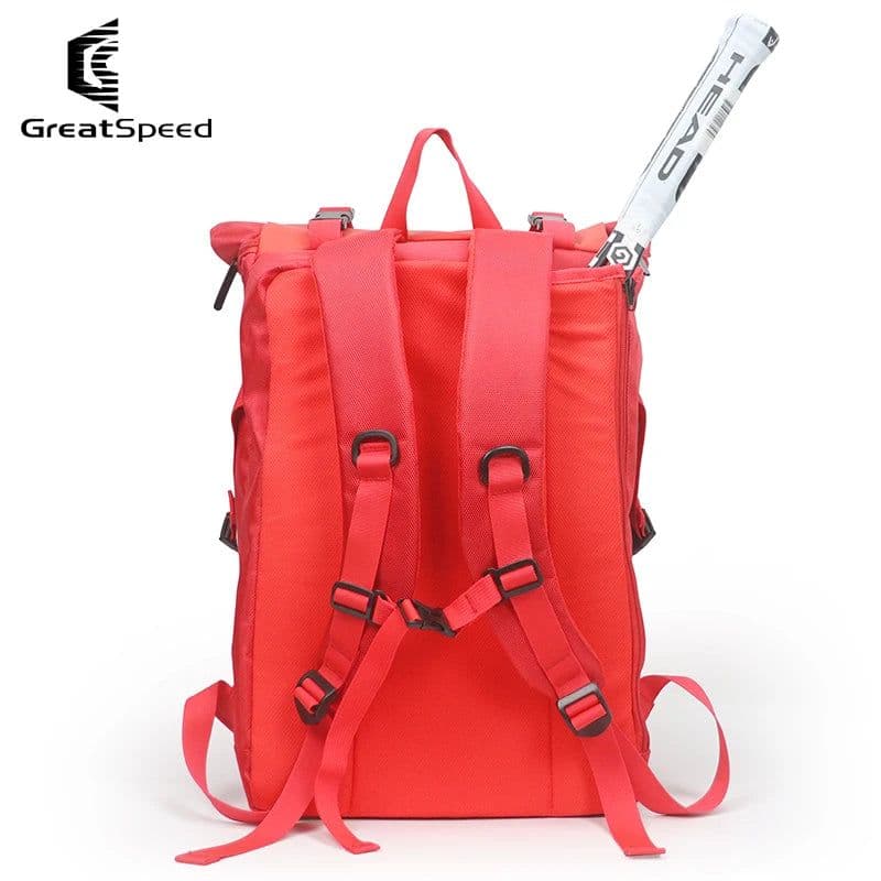 image-Fashion Women Men Red Tennis Bag Original GreatSpeed 2 Pack Tennis Badminton Racket Backpack Large Capacity Raquete De Padel Bag