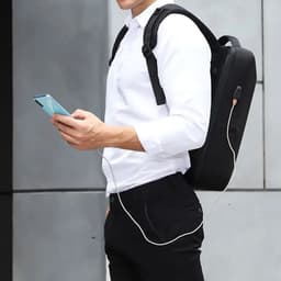 image-Laptop Backpack Anti-theft Waterproof School Backpacks with USB Charging Travel Laptop Bag Hard Shell Computer Backpack 17 Inch