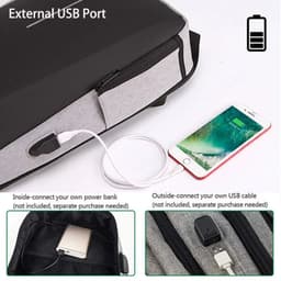 image-Laptop Backpack Anti-theft Waterproof School Backpacks with USB Charging Travel Laptop Bag Hard Shell Computer Backpack 17 Inch