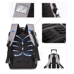 image-Laptop Backpack Anti-theft Waterproof School Backpacks with USB Charging Travel Laptop Bag Hard Shell Computer Backpack 17 Inch