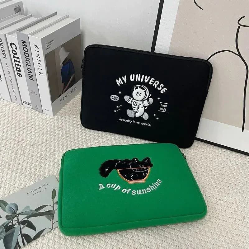 image-Korean Liner Bag Pouch13 14 15.6 Inch Laptop Bag For Macbook Air13.6 Pro16 ASUS Dell Lenovo Samsung HP Shockproof Notebook Bag