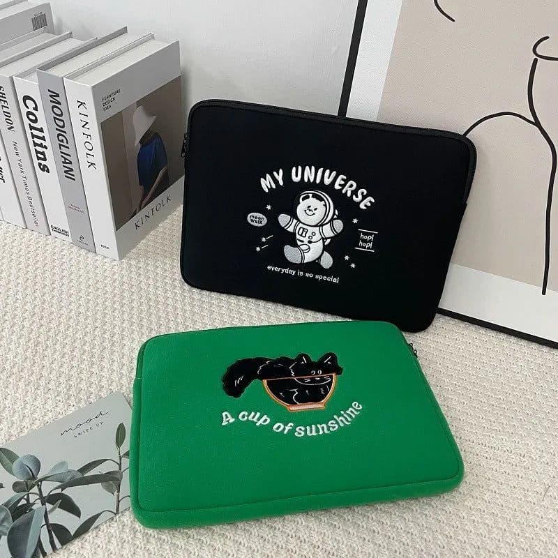 image-Korean Liner Bag Pouch13 14 15.6 Inch Laptop Bag For Macbook Air13.6 Pro16 ASUS Dell Lenovo Samsung HP Shockproof Notebook Bag